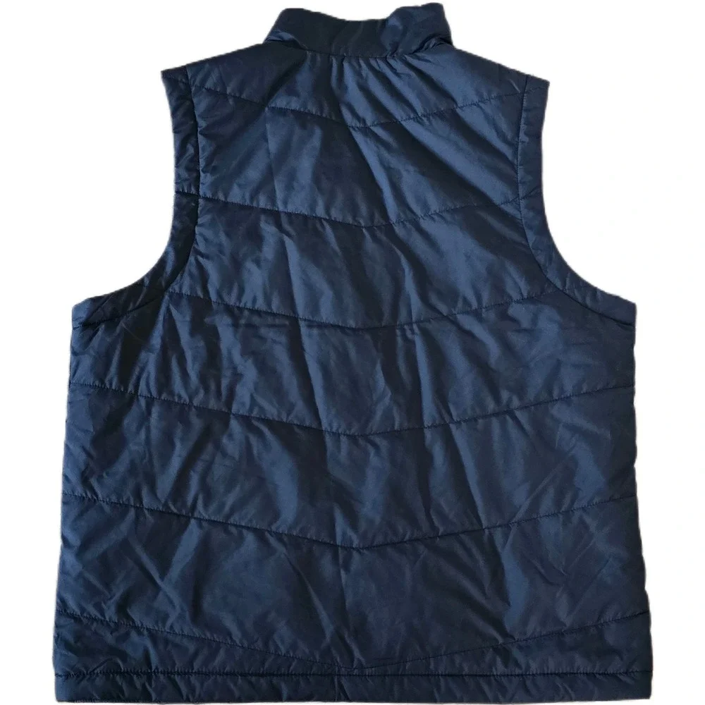 The North Face Mens Puffer Vest Black Quilted Full Zip Insulated Jacket Medium